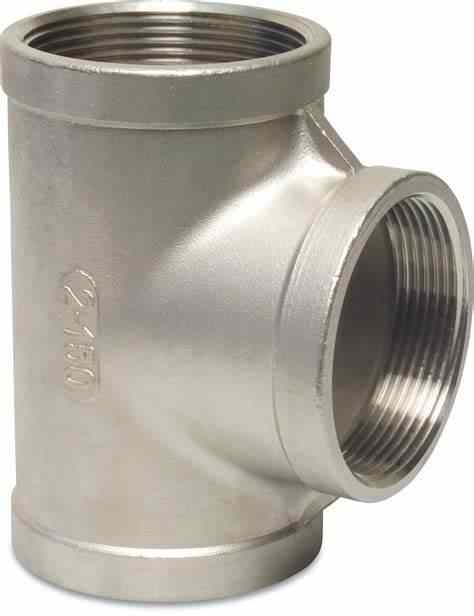 SS Tee 316 ⅜" CL-150, F/F/F NPT