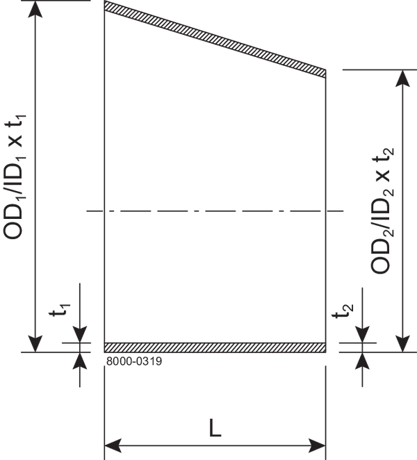 RED ECC 63.5x38.1 R/P 316L