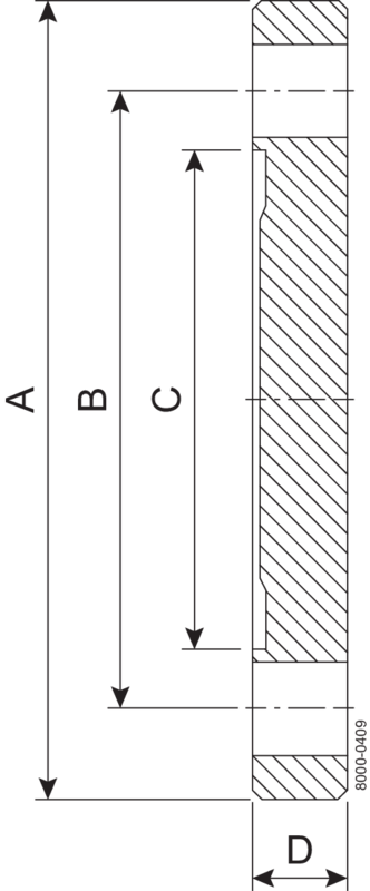 BLIND BBF DN125 H3 1.4404