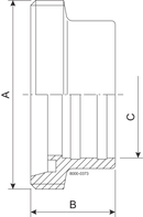 MALE C DN65 HSF0 1.4307