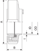 اتحاد SK DN40 HSF0 1.4404 NBR