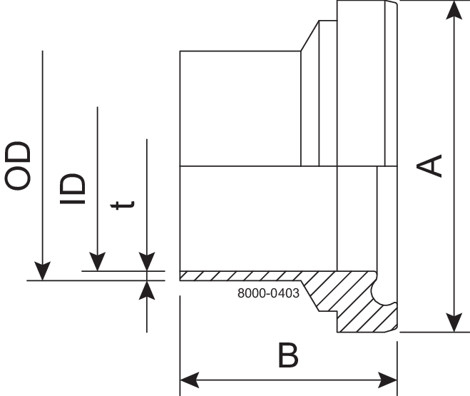 LINER BS DN50 H3 1.4404