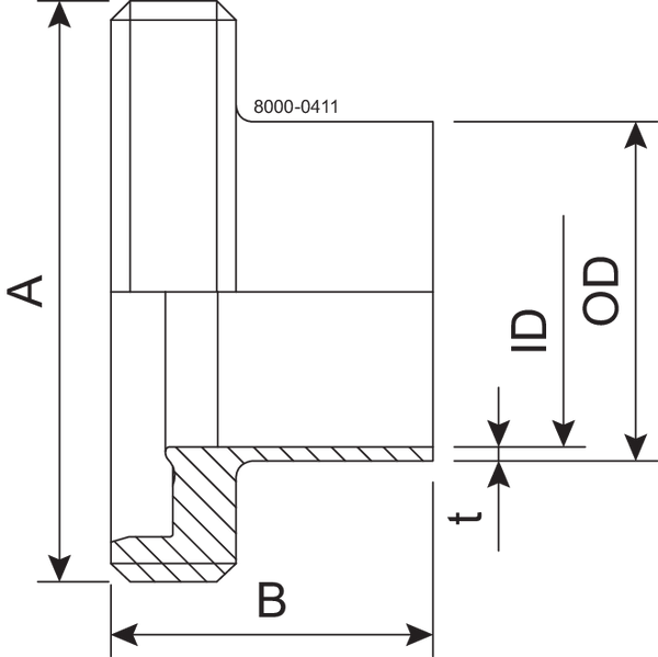 MALE GS DN15 H3 1.4404