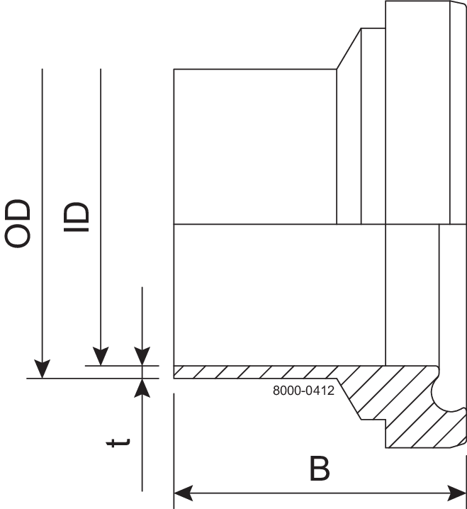 LINER BS DN50 H3 1.4404