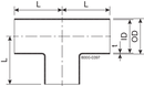 TEE EQUAL DN32 HSF3 1.4307