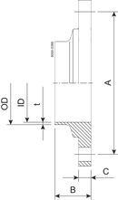 FLANGE PN16 DN40 HSF0 1.4404
