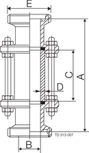 IN-LINE SIGHT GLASS DIN NW10