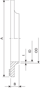 أحمر. بطانة 101.6-63,5-316L