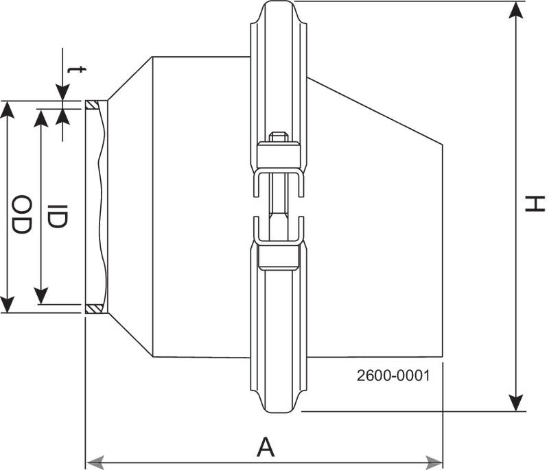 NRV LKC-2 DIN UN DN25 EPDM 304