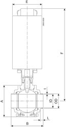 BALL VALVE SBV-ISO25-C/C-NC