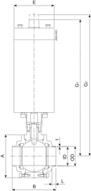 BALL VALVE SBV-DN40-W/W-NCTT