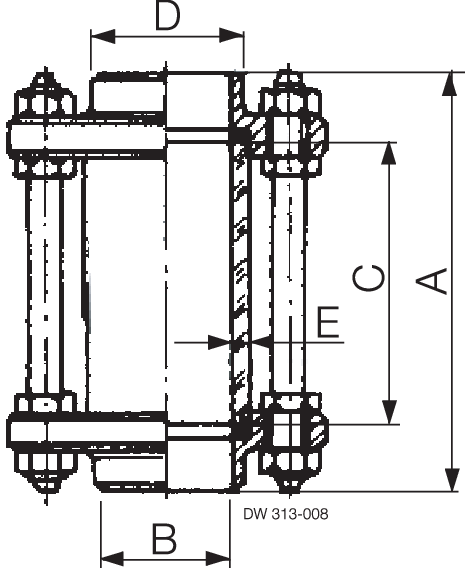 SIGHT GLASS WELDING NW125 304