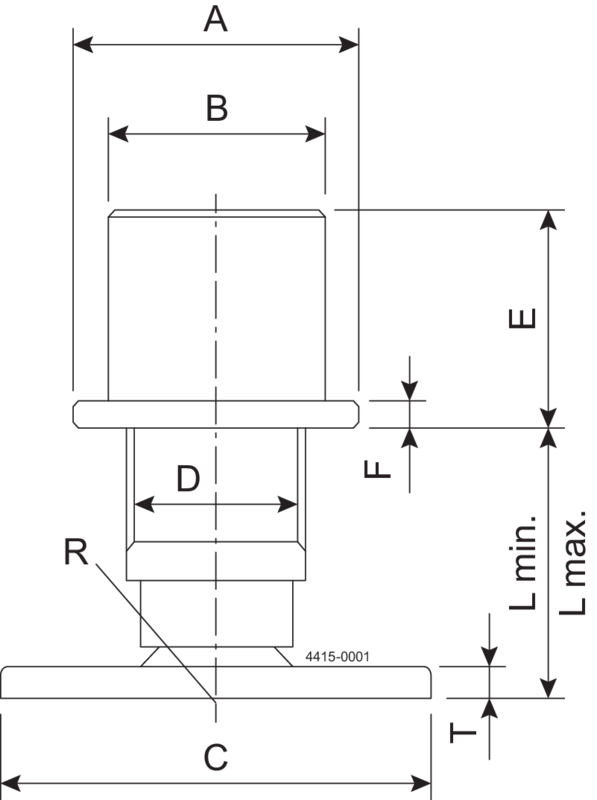 TANK LEG W/BASE PLATE LKTC