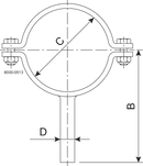 دعامة الأنابيب DN125-SB-304