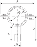 دعامة الأنابيب DN50X90-304