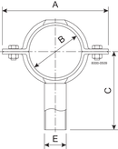 PIPE SUPPORT ISO 38X90-304